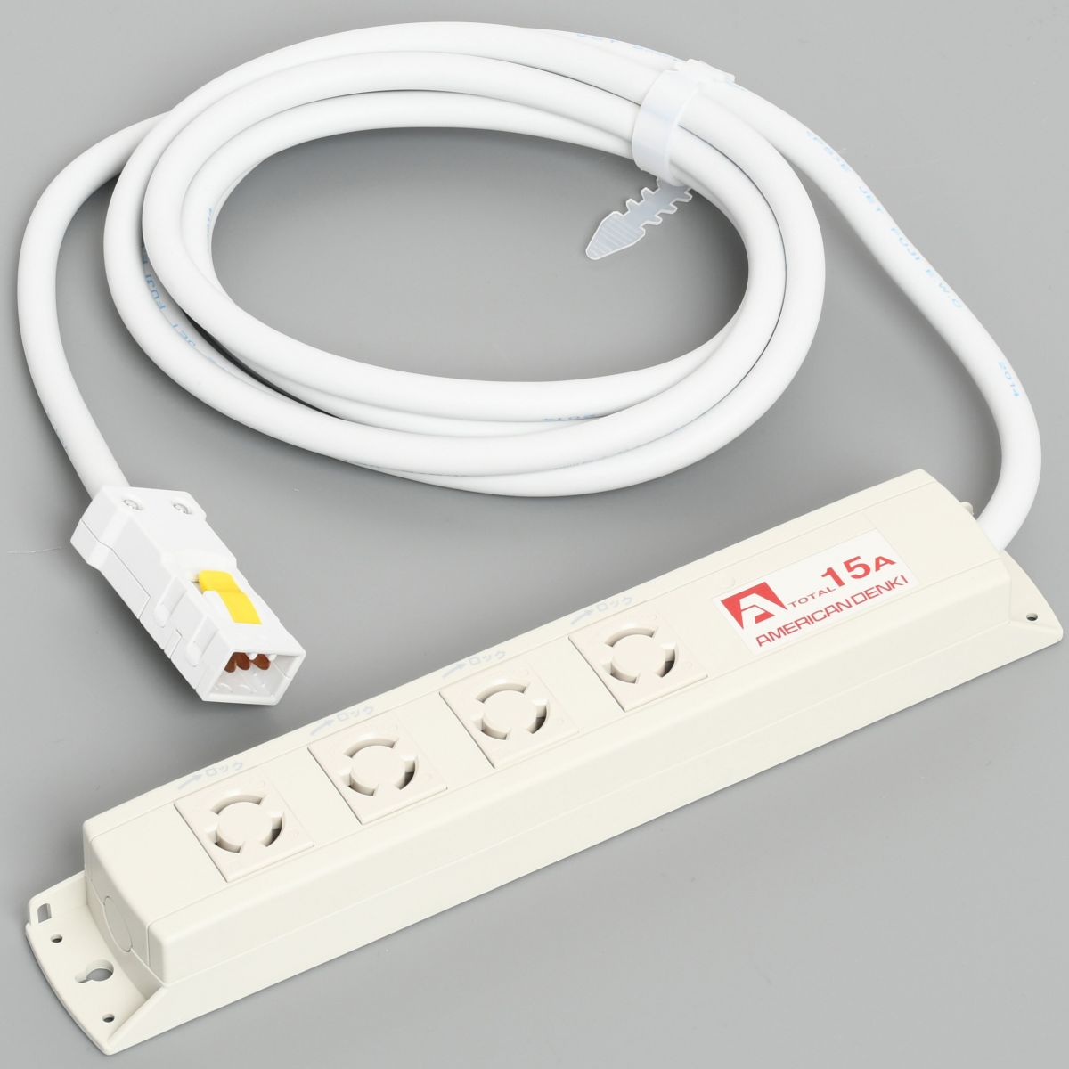 マルチユースOAタップ 引掛形4ヶ口 コード3M ハーネスプラグ 白色 KC1016