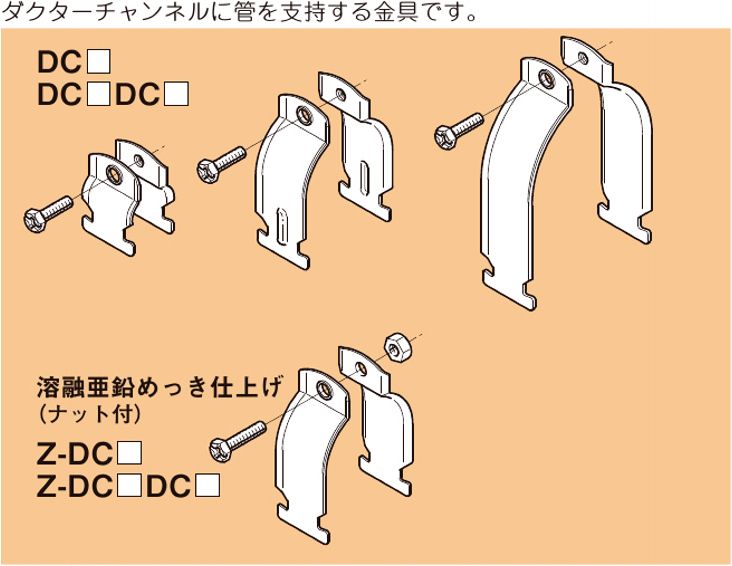 ダクタークリップ溶融亜鉛 適合管径87.9MM(10個入り) Z-DC82-10