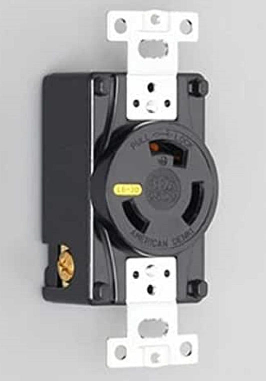 引掛形 埋込コンセント 接地2P30A250V 黒 3320-L6