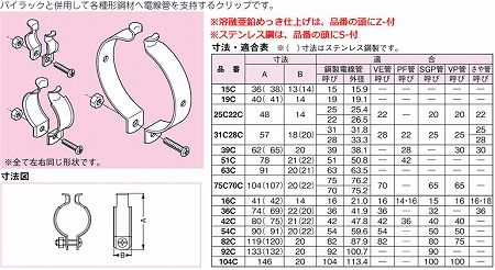 管支持クリップ20個入り S-39C