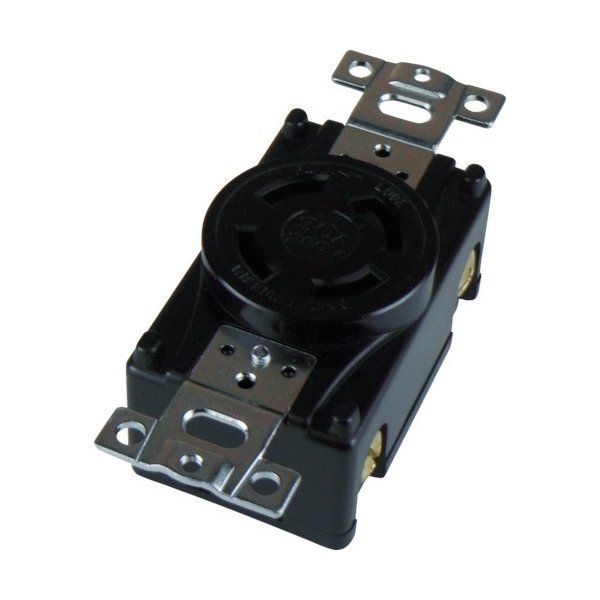 引掛形 埋込コンセント ３０Ａ２５０Ｖ 黒 A4320