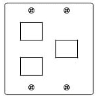 新金属プレート 3コ用 2コ・1コ用 (5個セット) WN7573-5