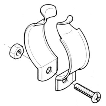 電線管支持クリップ パイラッククリップ ねじサイズM6×25 ステンレス鋼 10個入り S-82C-10