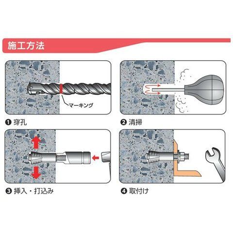 ボルトアンカー BAタイプ BA-1280(1箱・30本価格) BA-1280-30