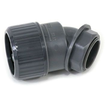 PFコネクタ45 (45°タイプ) (プラフレキPFS-22用)グレー 10個入り PFS-22MHR-10