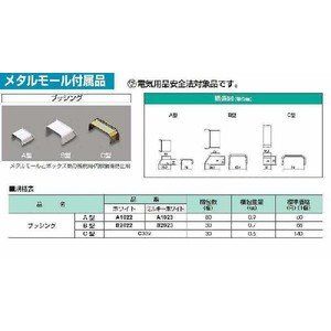 メタルモール付属品 ブッシング B型 ホワイト 10個入り  B2022-10