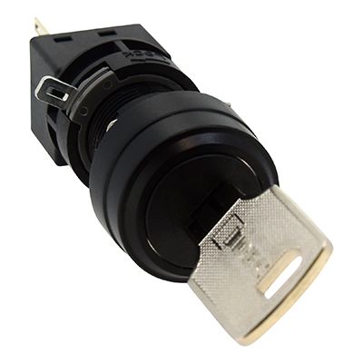 鍵付セレクタスイッチ H6シリーズ φ16 丸形 90°-2ノッチ 各位置停止 HA1K-2C1C