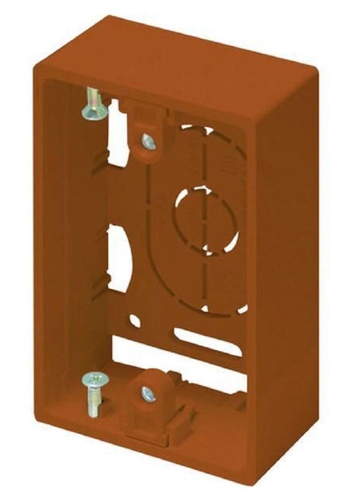 ニュー・エフモール付属品-露出ボックス(1個用・浅型・ブラウン) SFBA16