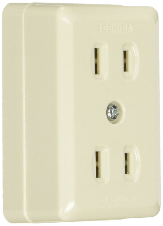 露出ダブルコンセント 10個入り DC1272(W)-10