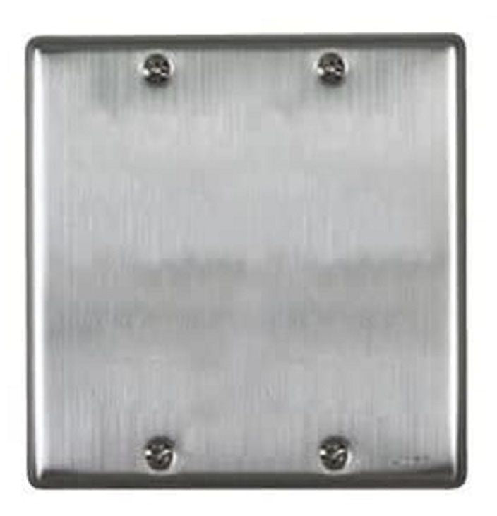 ステンレスプレート2連用角型ブランクプレート BP-0S-2