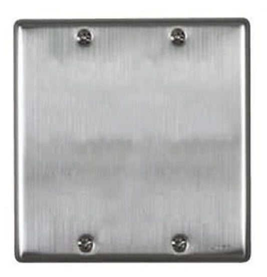 ステンレスプレート2連用角型ブランクプレート BP-0S-2