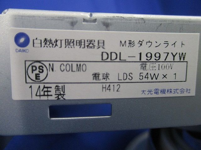 白熱灯M形ダウンライト DDL-1997YW