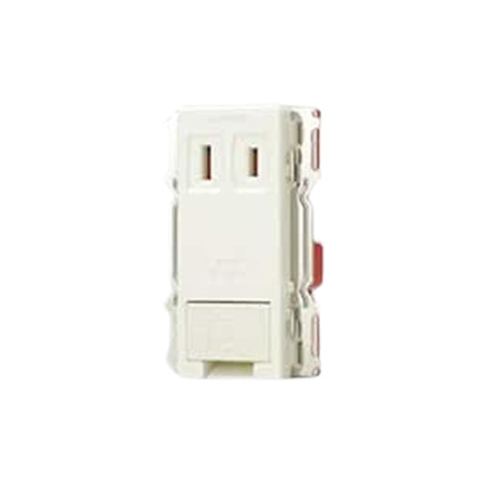 埋込アースターミナル付シングルコンセント ピュアホワイト JEC-BN-5EK-PW